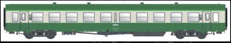 L.S. Models MW40034 - H0 - Personenwagen U61, 2. Kl., SNCF, Ep. IV